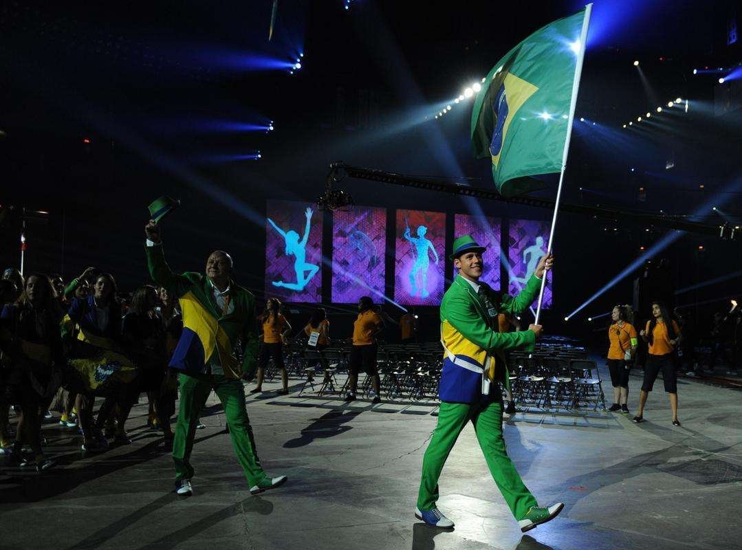 Veja fotos da participao do Time Brasil na abertura do Pan 2015