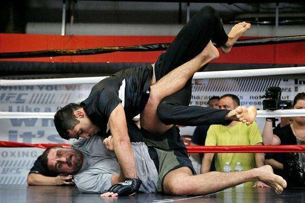 Imagens do treino aberto do UFC em Chicago - Renan Baro