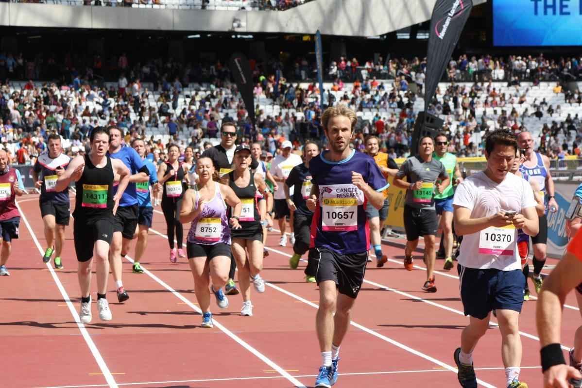 Corrida Morrisons Great Newman London Run, que marcou a reabertura do Estdio Olmpico, em Londres