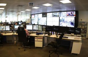 Sala de controle de trfego do Transport for London, que administra o transporte de Londres