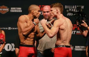 Imagens da pesagem e encaradas do UFC em Chicago - :Edson Barboza x  Paul Felder