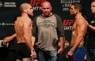 Imagens da pesagem e encaradas do UFC em Chicago - Jim Miller x  Danny Castillo