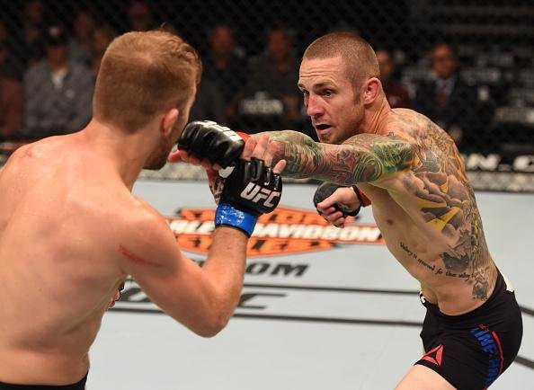 Fotos das lutas e bastidores do UFC em Chicago - Bryan Caraway (bermuda branca) vence Eddie Wineland por deciso unnime 