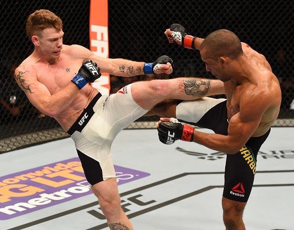 Fotos das lutas e bastidores do UFC em Chicago - Edson Barboza (bermuda preta) derrotou Paul Felder por deciso unnime 