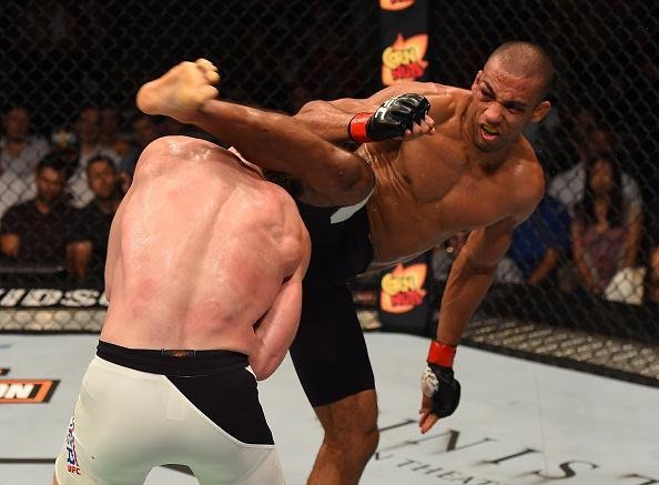 Fotos das lutas e bastidores do UFC em Chicago - Edson Barboza (bermuda preta) derrotou Paul Felder por deciso unnime 