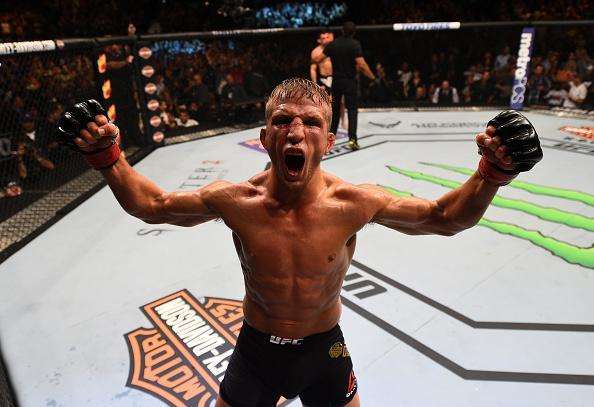 Confira fotos do massacre de TJ Dillashaw sobre Renan Baro no UFC em Chicago