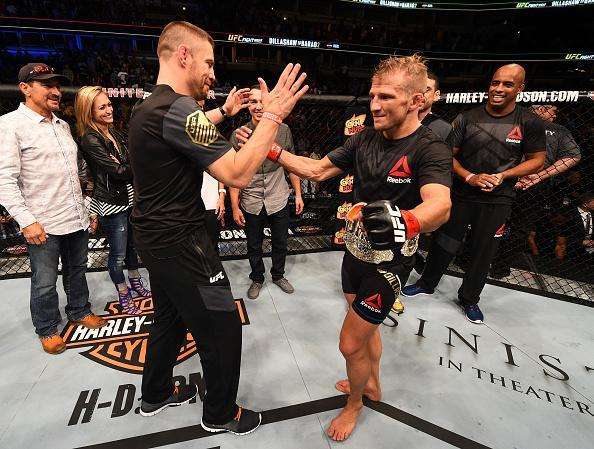 Confira fotos do massacre de TJ Dillashaw sobre Renan Baro no UFC em Chicago