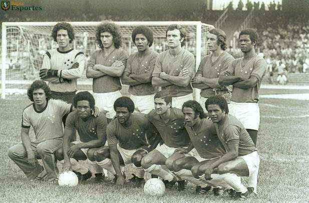 Time do Cruzeiro vice-campeão brasileiro de 1974, mas sem goleiro Raul e os pontas Joãozinho e Roberto Batata.