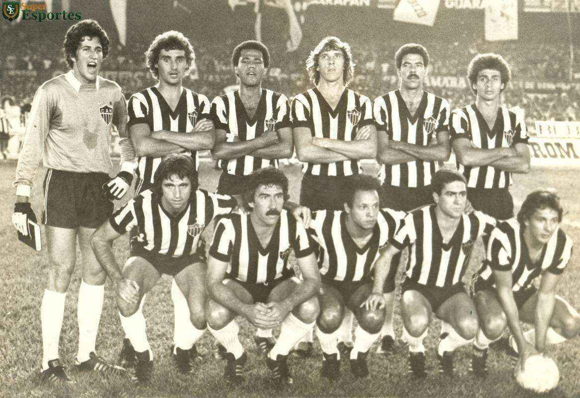 Time do Atlético campeão mineiro de 1980 e um dos melhores da era Mineirão. Em pé: João Leite, Osmar Guarnelli, Luizinho, Orlando, Toninho Cerezo e Jorge Valenca. Agachados: Pedrinho, Chicão, Reinaldo, Palhinha e Éder