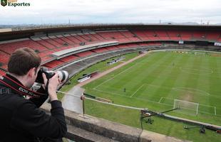 Visão geral do Mineirão desde a cobertura do estádio