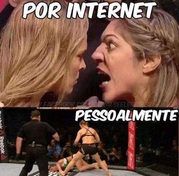 Vitria de Ronda Rousey sobre Bethe Pitbull virou piada nas redes sociais