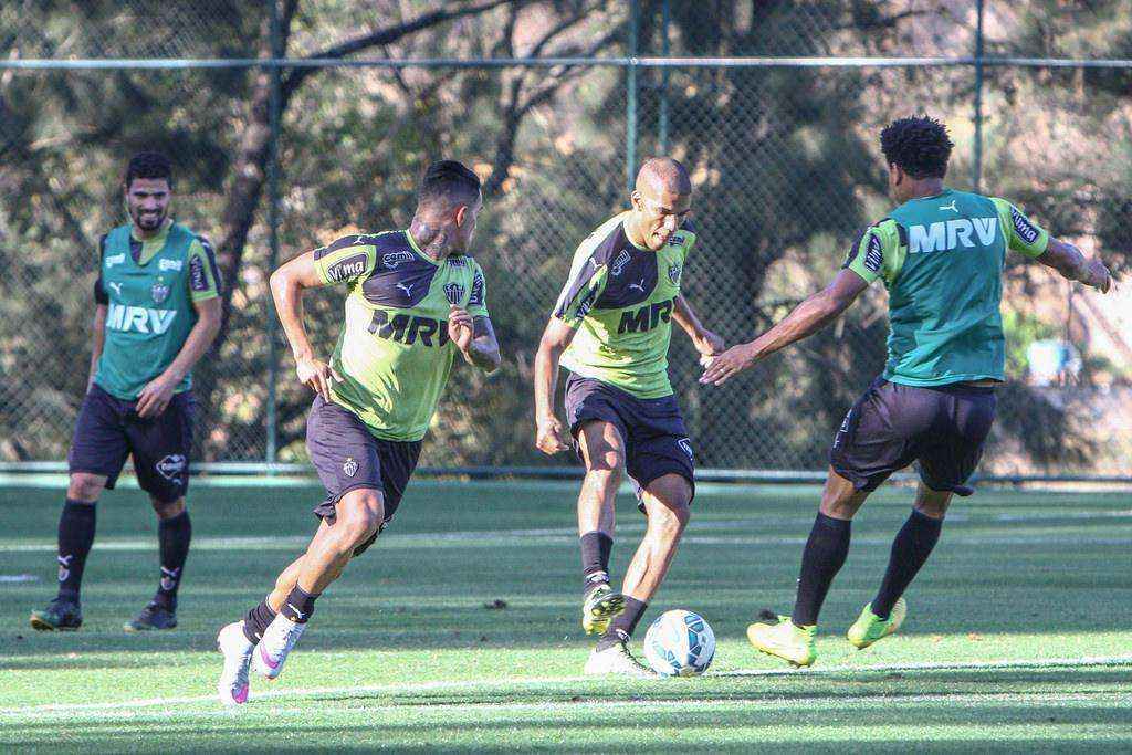 Imagens do treino do Atltico nesta tera-feira, na Cidade do Galo