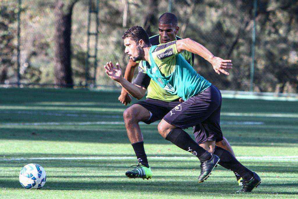 Imagens do treino do Atltico nesta tera-feira, na Cidade do Galo