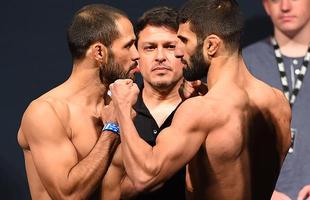 Imagens da pesagem do UFC Fight Night 73 em Nashville - Frankie Saenz e Sirwan Kakai