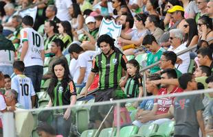 Imagens da torcida do Amrica no jogo diante do Botafogo, no Independncia