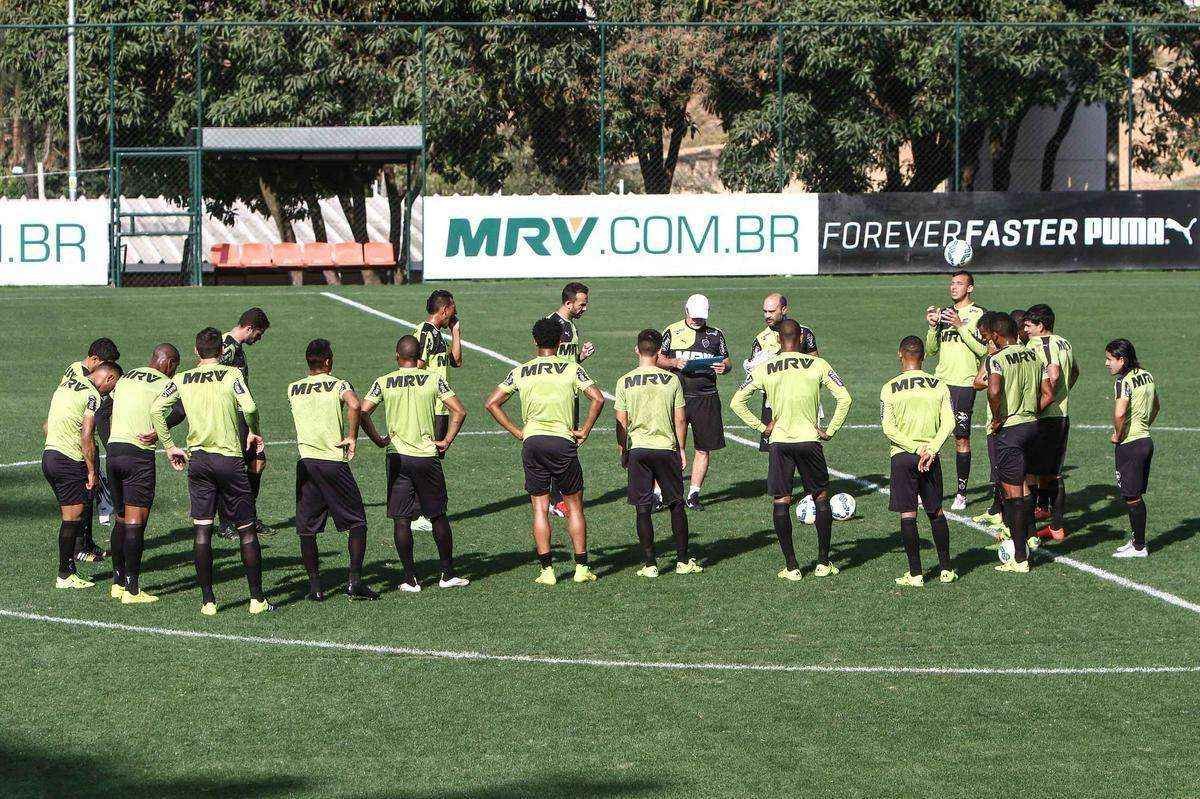 Imagens do treino do Atltico, na Cidade do Galo, nesta quinta-feira