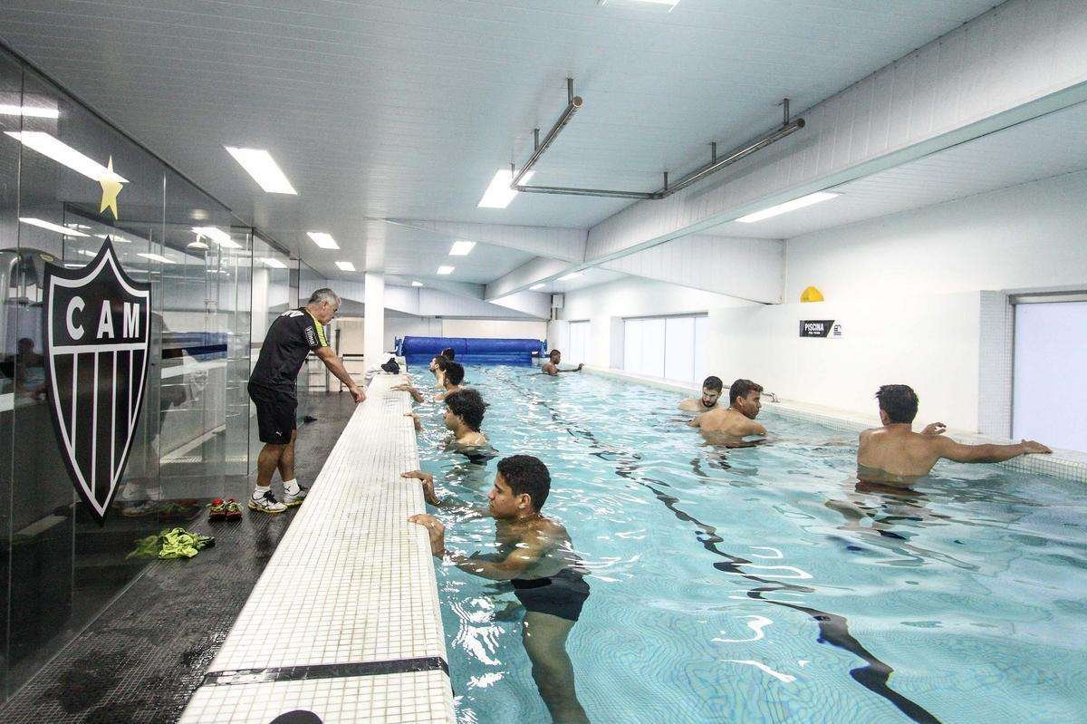 Imagens do treino do Atltico, na Cidade do Galo, nesta quinta-feira