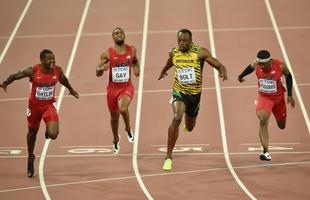 Usain Bolt venceu duelo particular em Pequim com Justin Gatlin e fez tempo 9s79, contra 9s80 do norte-americano