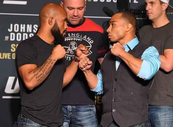 Encarada entre o campeo dos moscas, Demetrious Johnson, e o desafiante, John Dodson
