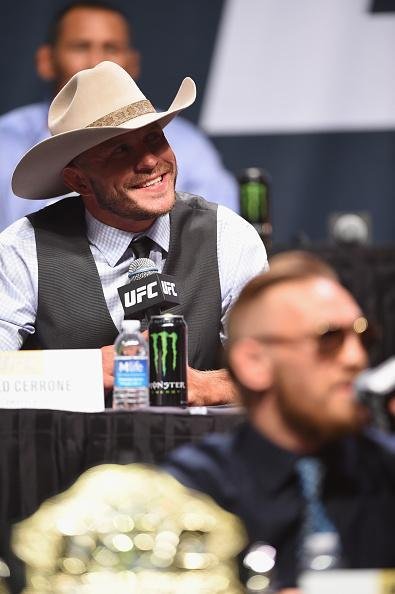 Veja imagens da super coletiva do UFC em Las Vegas - Donald Cerrone e Conor McGregor