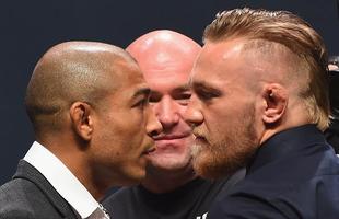 Veja imagens da super coletiva do UFC em Las Vegas - Encarada entre José Aldo e Conor McGregor, que se enfrentam pela unificação do cinturão dos penas, no UFC 194, dia 12 de dezembro