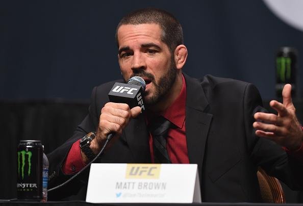 Veja imagens da super coletiva do UFC em Las Vegas - Matt Brown, que enfrenta Kelvin Gastelum no dia 21 de novembro, pelo TUF Latin America 2 Finale