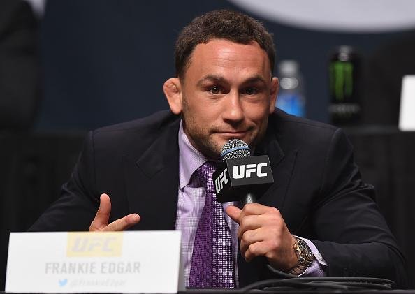 Veja imagens da super coletiva do UFC em Las Vegas - Frankie Edgar, que enfrenta Chad Mendes, na luta principal do TUF 22 Finale, dia 11 de dezembro