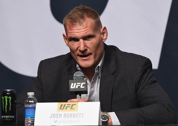 Veja imagens da super coletiva do UFC em Las Vegas - Peso-pesado Josh Barnett, que enfrenta Roy Nelson, no dia 26 de setembro, no Japo