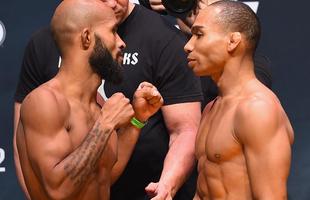 Confira a galeria de fotos da pesagem do UFC 191 - Campeão Demetrious Johnson e desafiante John Dodson