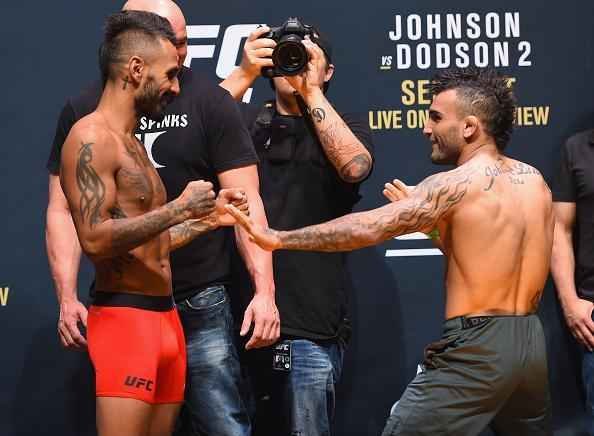 Confira a galeria de fotos da pesagem do UFC 191 - Francisco Rivera x John Lineker