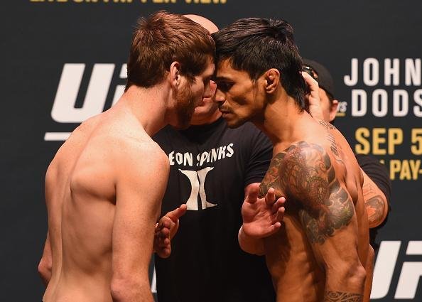 Confira a galeria de fotos da pesagem do UFC 191 - Clay Collard x Tiago 'Trator'