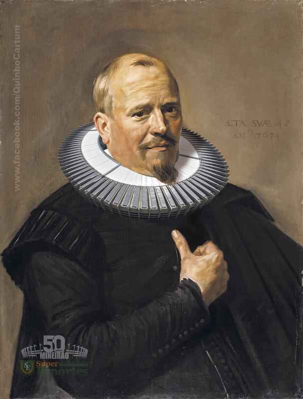 'Retrato de um homem', do pintor holandês Franz Hals. Colar estiloso, não?