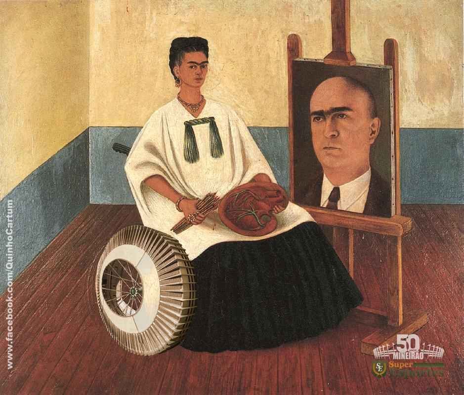 O Gigante também dá as caras na obra 'Auto-retrato com o retrato do doutor Farill', de Frida Kahlo