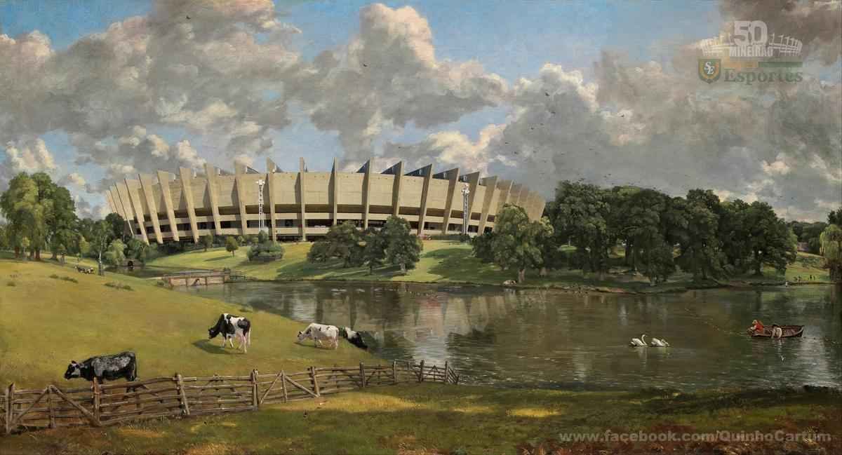 Será que a bucólica 'Wivenhoe Park', de John Constable, ficaria ainda mais bela com o Mineirão ao fundo?