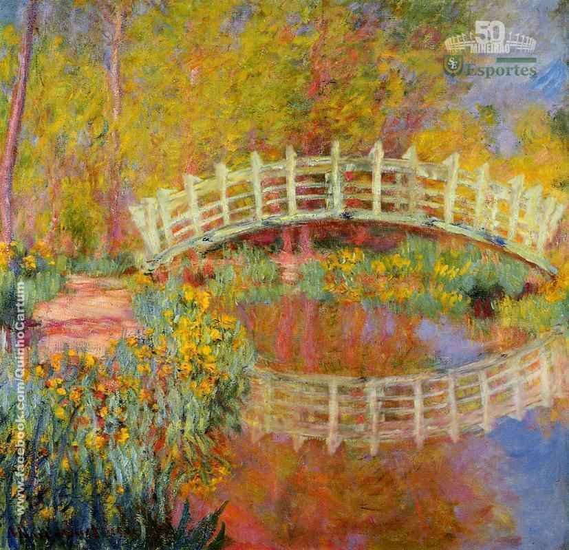 O design da famosa 'Ponte japonesa', de Monet, com um toque de charme do cinquentão
