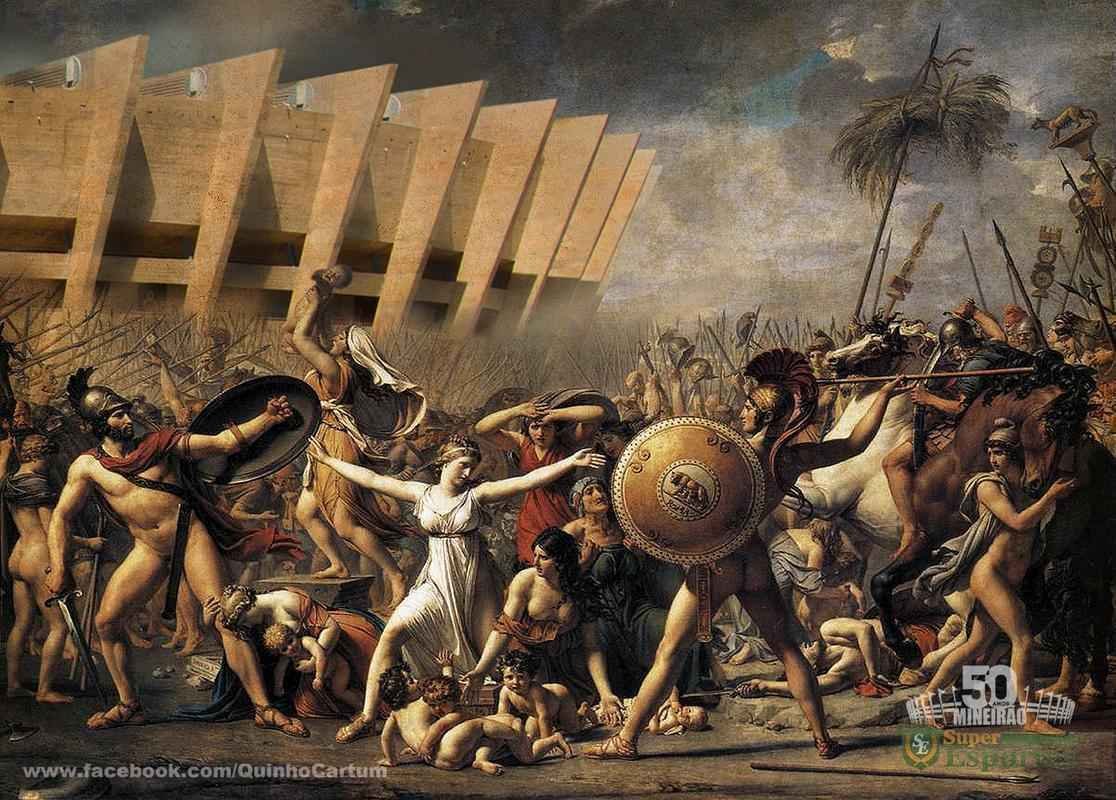A esplanada teria espaço suficiente até para o trágico 'O rapto das sabinas', de Jacques Louis David