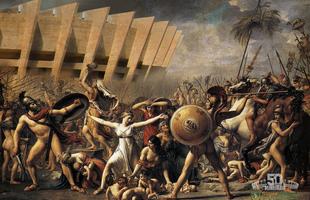 A esplanada teria espaço suficiente até para o trágico 'O rapto das sabinas', de Jacques Louis David