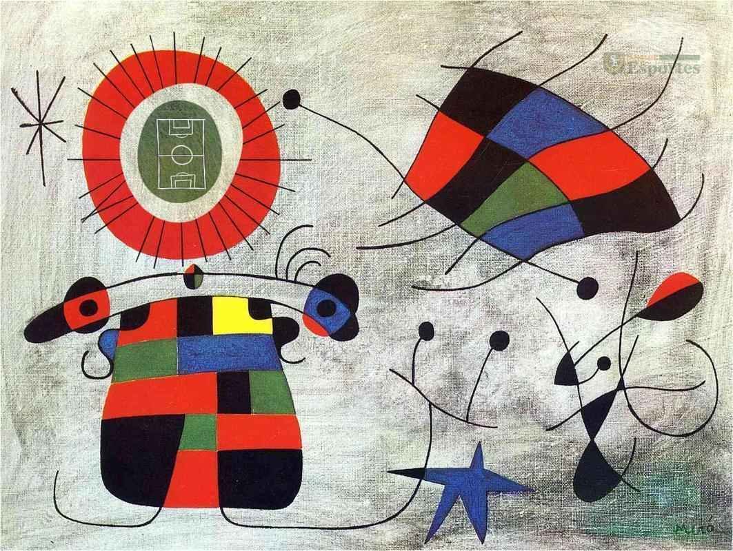 As modernas linhas do Mineirão quase passariam desapercebidas no famoso 'O sorriso das asas do Flamboyant', de Joan Miró