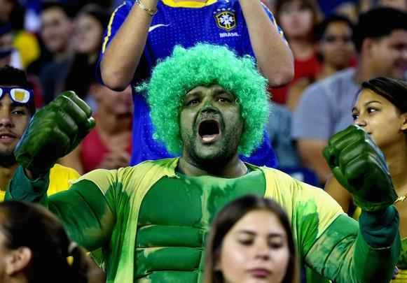 Imagens da goleada do Brasil sobre os EUA em amistoso disputado em em Foxborough