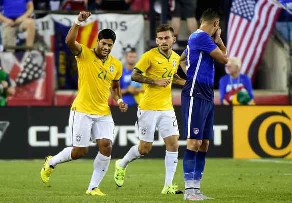 Imagens da goleada do Brasil sobre os EUA em amistoso disputado em em Foxborough