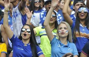 Imagens da torcida do Cruzeiro, no Mineiro, no clssico contra o Atltico