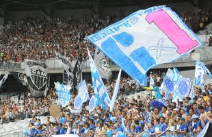 Imagens da torcida do Cruzeiro no clssico contra o Atltico no Mineiro