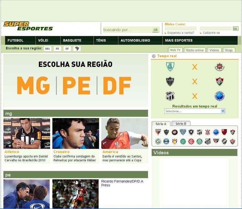 Capa nacional lanada em 2010, com opo de escolha da regio