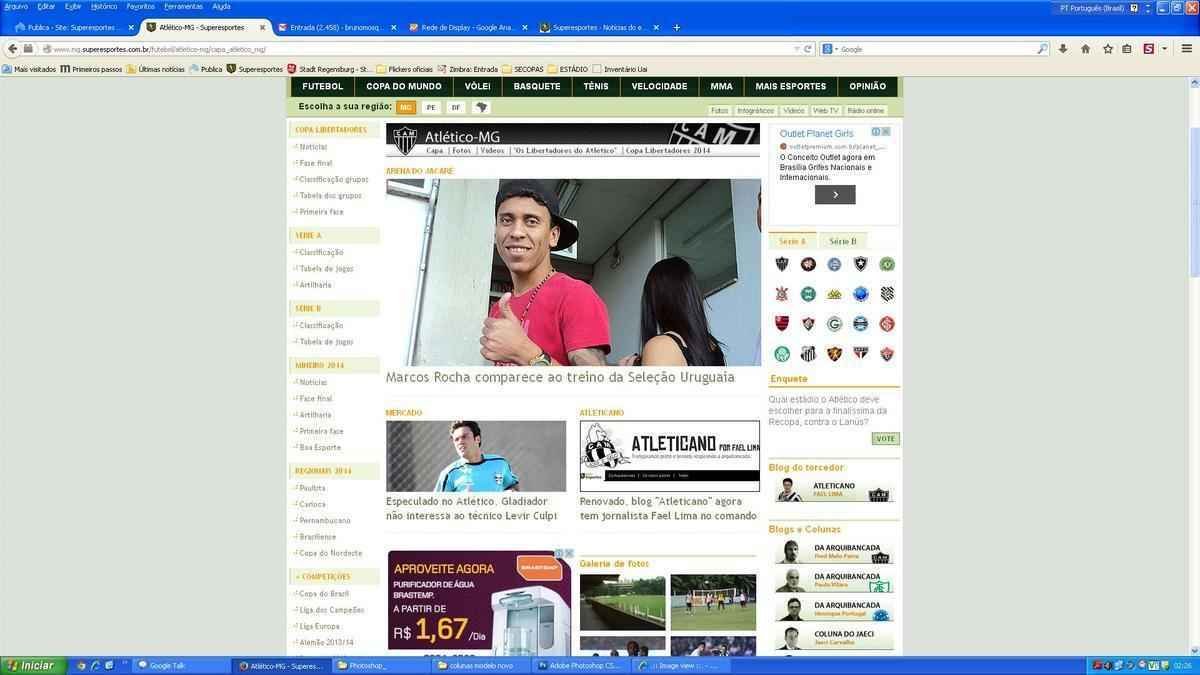 Capa do Superesportes lanada em 2011 e que sofreu pequenas modificaes at 2014