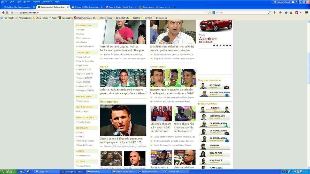 Capa do Superesportes lanada em 2011 e que sofreu pequenas modificaes at 2014