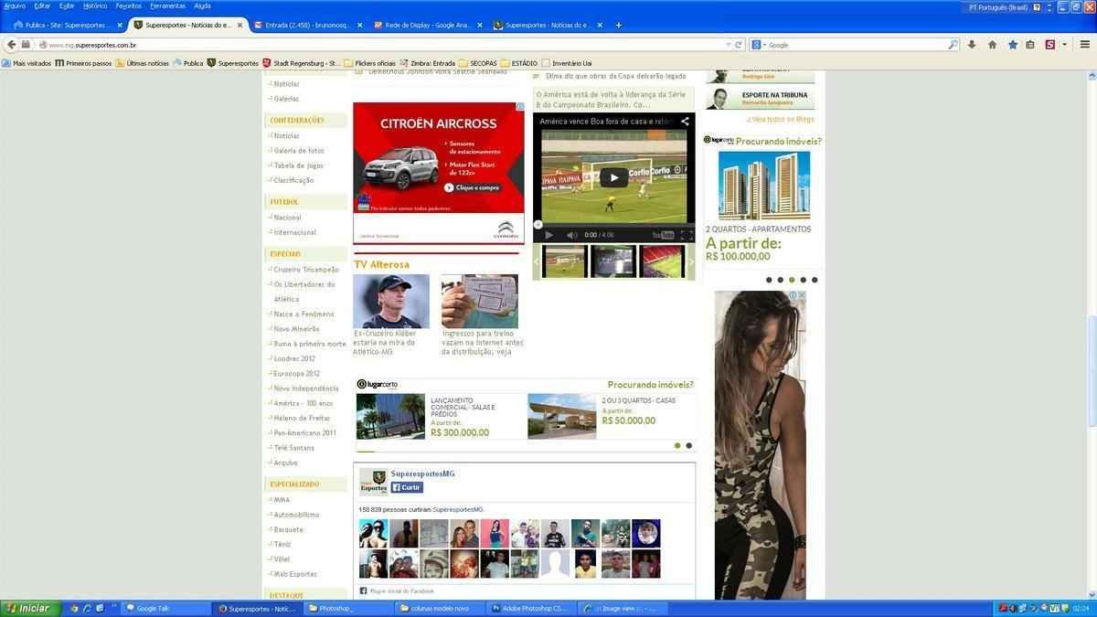 Capa do Superesportes lanada em 2011 e que sofreu pequenas modificaes at 2014