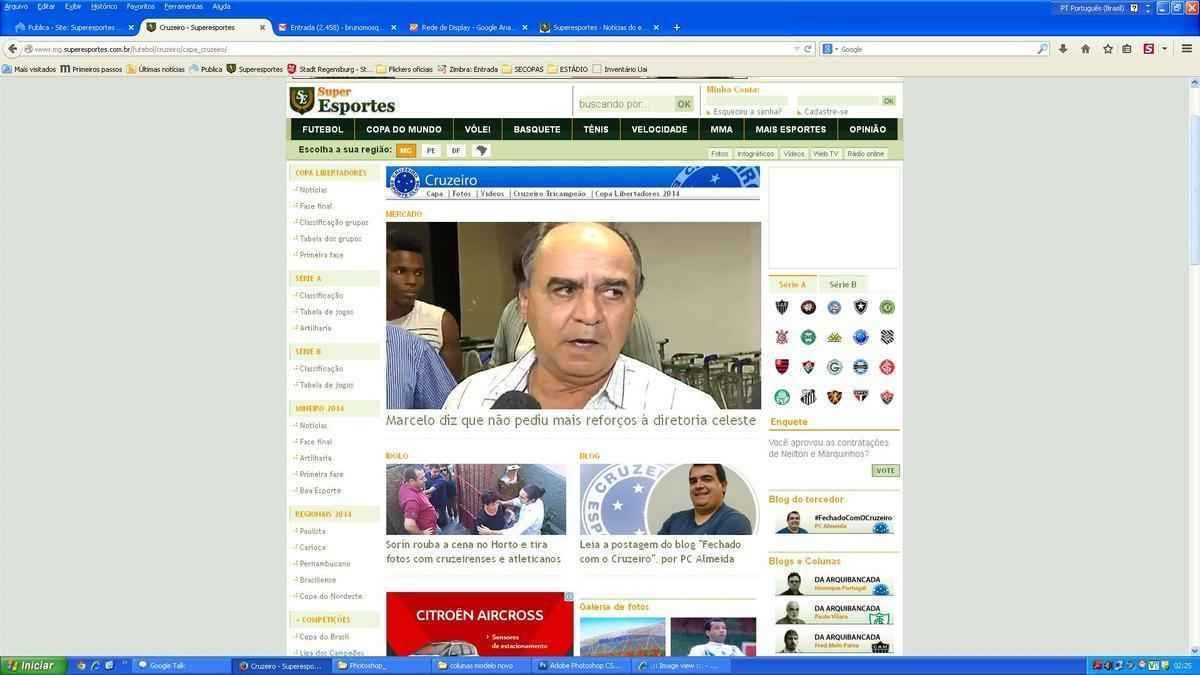 Capa do Superesportes lanada em 2011 e que sofreu pequenas modificaes at 2014