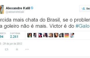 No dia 29 de junho, Alexandre Kalil anunciou a contratao do goleiro em seu Twitter