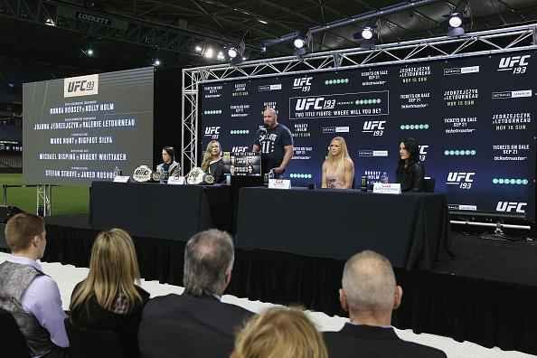Coletiva e encaradas do UFC em Melbourne - Estrelas do UFC 193 concedem entrevista