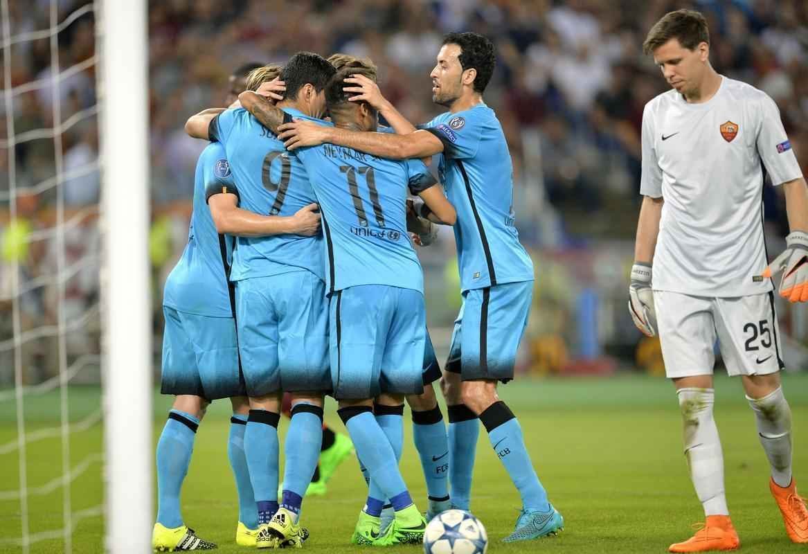 Roma e Barcelona empatam por 1 a 1 em estreia na Liga dos Campees 